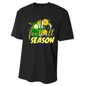 Football Season Splash Art Performance Sprint T-Shirt