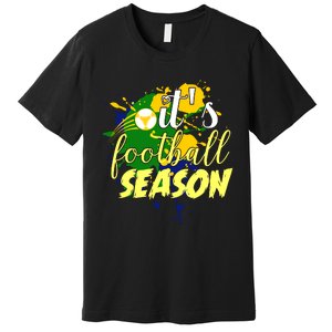 Football Season Splash Art Premium T-Shirt