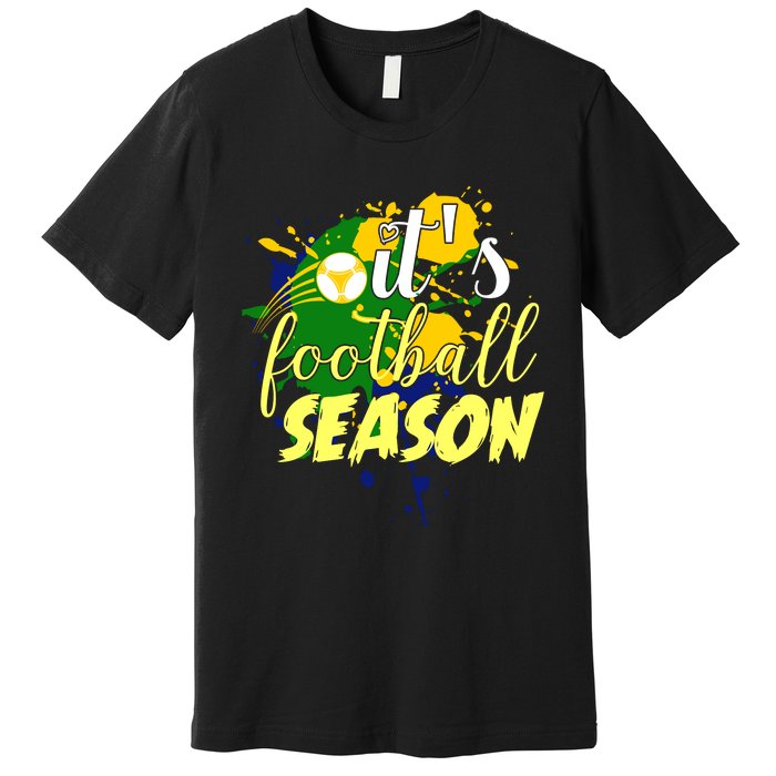 Football Season Splash Art Premium T-Shirt