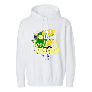 Football Season Splash Art Garment-Dyed Fleece Hoodie