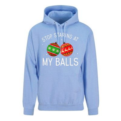 Funny Stop Staring At My Balls Xmas Ornament Christmas Unisex Surf Hoodie