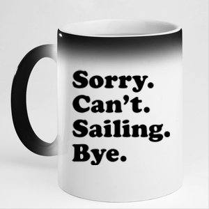 Funny Sailing Sailboat Gift 11oz Black Color Changing Mug