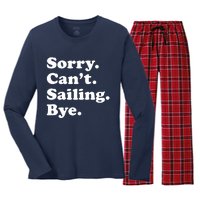 Funny Sailing Sailboat Gift Women's Long Sleeve Flannel Pajama Set 