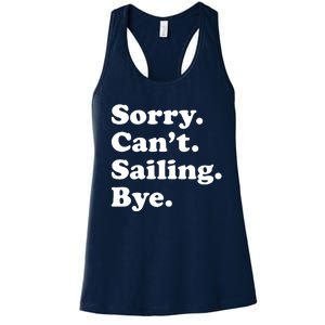 Funny Sailing Sailboat Gift Women's Racerback Tank