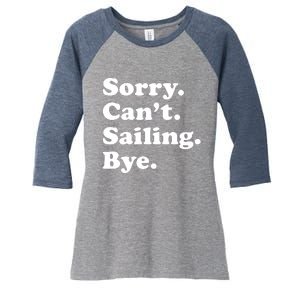 Funny Sailing Sailboat Gift Women's Tri-Blend 3/4-Sleeve Raglan Shirt