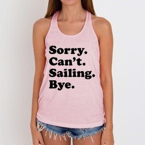 Funny Sailing Sailboat Gift Women's Knotted Racerback Tank