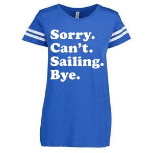 Funny Sailing Sailboat Gift Enza Ladies Jersey Football T-Shirt