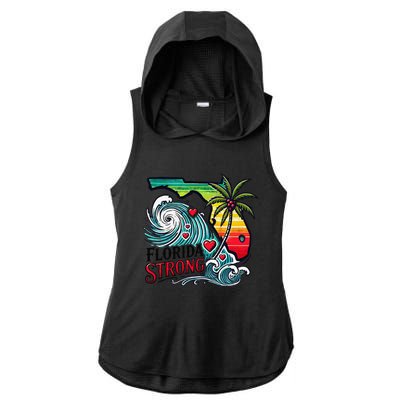 Florida Strong Support Pray For Tampa Bay Strong Community Ladies PosiCharge Tri-Blend Wicking Draft Hoodie Tank