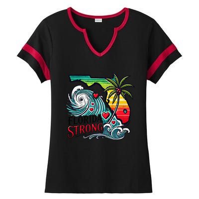 Florida Strong Support Pray For Tampa Bay Strong Community Ladies Halftime Notch Neck Tee