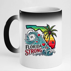 Florida Strong Support Pray For Tampa Bay Strong Community 11oz Black Color Changing Mug