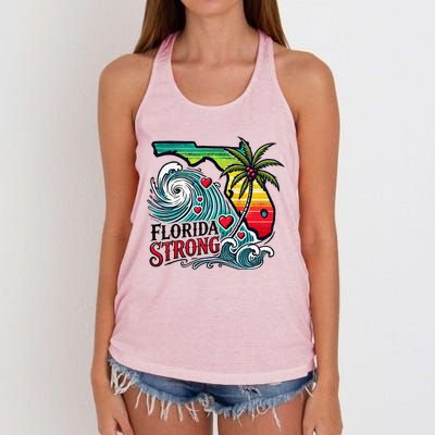 Florida Strong Support Pray For Tampa Bay Strong Community Women's Knotted Racerback Tank