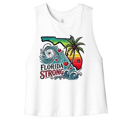 Florida Strong Support Pray For Tampa Bay Strong Community Women's Racerback Cropped Tank