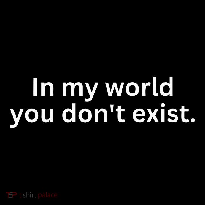 Funny Saying Sarcastic In My World You DonT Exist Drawstring Bag