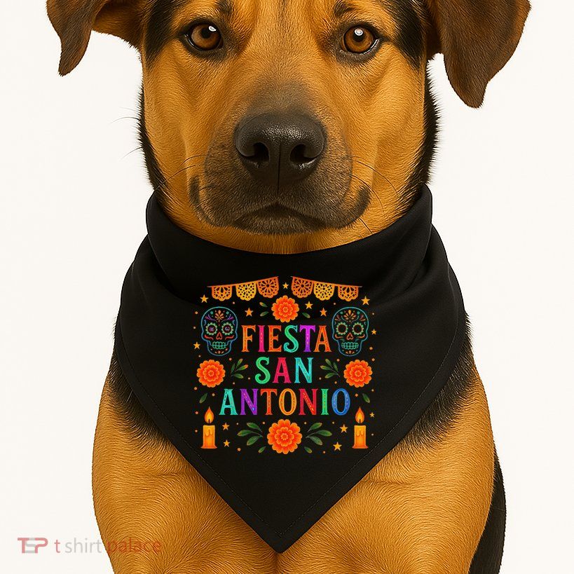 Fiesta Squad San Antonio Texas Lets Fiesta Cinco De Mayo USA-Made Doggie Bandana