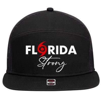 Florida Strong Support Pray For Florida Strong Community 7 Panel Mesh Trucker Snapback Hat