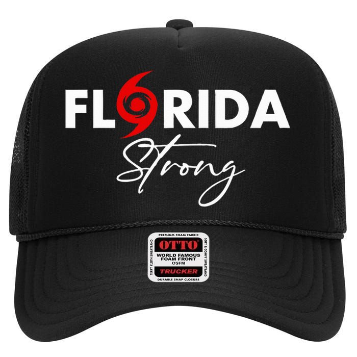 Florida Strong Support Pray For Florida Strong Community High Crown Mesh Back Trucker Hat