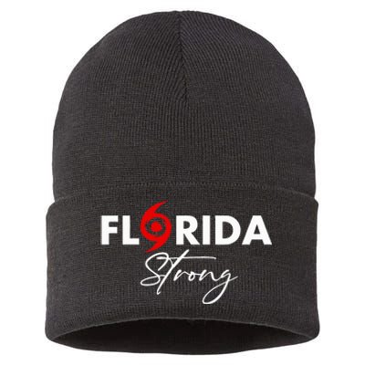 Florida Strong Support Pray For Florida Strong Community Sustainable Knit Beanie