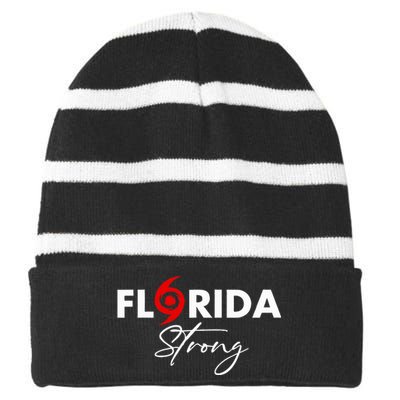 Florida Strong Support Pray For Florida Strong Community Striped Beanie with Solid Band