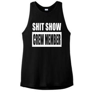 Funny Shit Show Crew Member Ladies PosiCharge Tri-Blend Wicking Tank