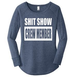 Funny Shit Show Crew Member Women's Perfect Tri Tunic Long Sleeve Shirt