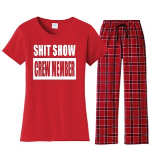 Funny Shit Show Crew Member Women's Flannel Pajama Set