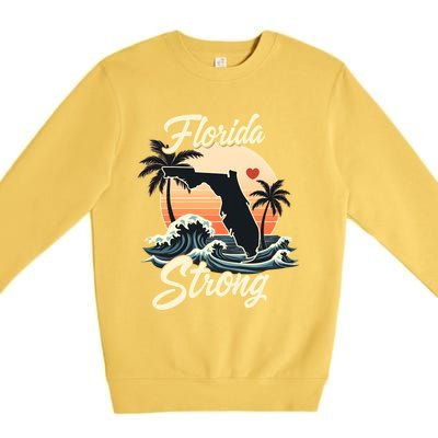 Florida Strong Support & Pray For Florida Premium Crewneck Sweatshirt