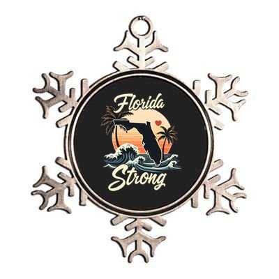 Florida Strong Support & Pray For Florida Metallic Star Ornament