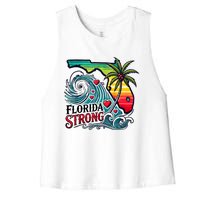 Florida Strong Support Pray For Tampa Bay Strong Community Women's Racerback Cropped Tank