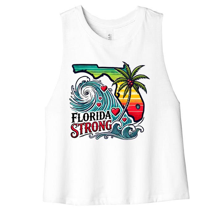 Florida Strong Support Pray For Tampa Bay Strong Community Women's Racerback Cropped Tank