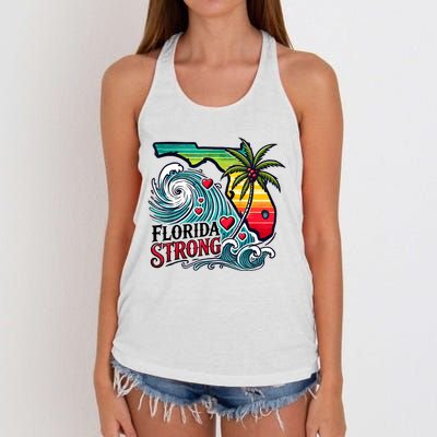 Florida Strong Support Pray For Tampa Bay Strong Community Women's Knotted Racerback Tank