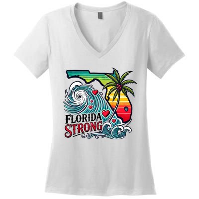 Florida Strong Support Pray For Tampa Bay Strong Community Women's V-Neck T-Shirt