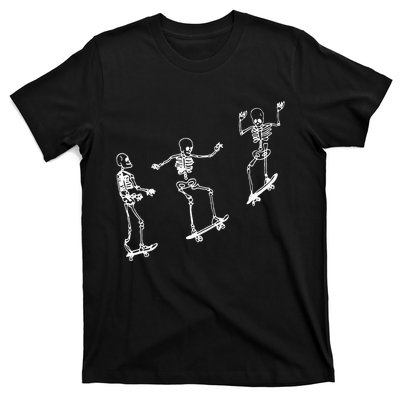 Funny Skeleton Skateboard Halloween Skateboarding Skeleton T-Shirt