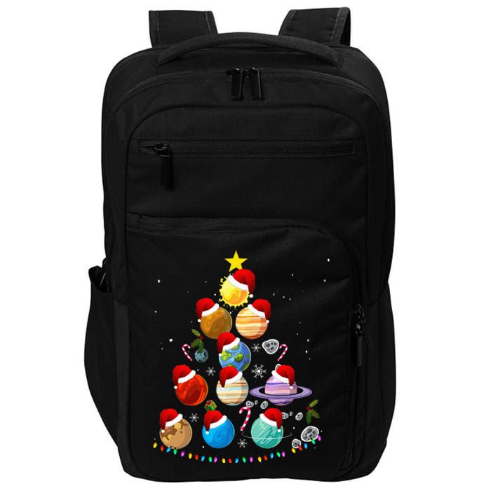 Funny Solar System Space Planets Tree Christmas Pajama Xmas Impact Tech Backpack