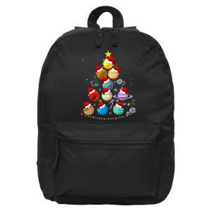 Funny Solar System Space Planets Tree Christmas Pajama Xmas 16 in Basic Backpack