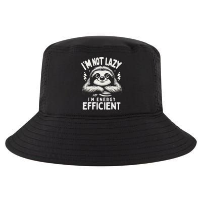 Funny Sloth Stuff IM Not Lazy Energy Efficient Nap Lovers Cool Comfort Performance Bucket Hat