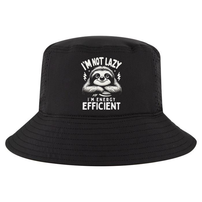 Funny Sloth Stuff IM Not Lazy Energy Efficient Nap Lovers Cool Comfort Performance Bucket Hat