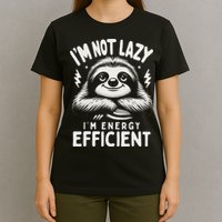 Funny Sloth Stuff IM Not Lazy Energy Efficient Nap Lovers T-Shirt