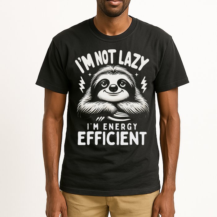 Funny Sloth Stuff IM Not Lazy Energy Efficient Nap Lovers Tall T-Shirt
