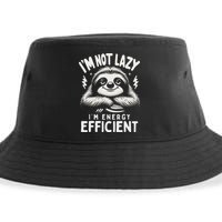 Funny Sloth Stuff IM Not Lazy Energy Efficient Nap Lovers Sustainable Bucket Hat