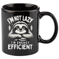 Funny Sloth Stuff IM Not Lazy Energy Efficient Nap Lovers 11oz C Handle Ceramic Mug