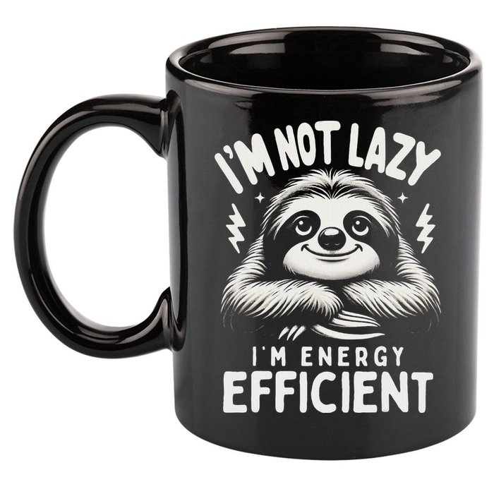 Funny Sloth Stuff IM Not Lazy Energy Efficient Nap Lovers 11oz C Handle Ceramic Mug