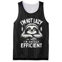 Funny Sloth Stuff IM Not Lazy Energy Efficient Nap Lovers Mesh Reversible Basketball Jersey Tank