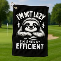 Funny Sloth Stuff IM Not Lazy Energy Efficient Nap Lovers Golf Towel