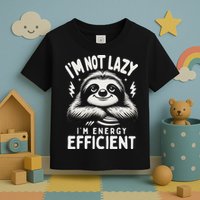 Funny Sloth Stuff IM Not Lazy Energy Efficient Nap Lovers Toddler T-Shirt