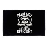Funny Sloth Stuff IM Not Lazy Energy Efficient Nap Lovers Microfiber Hand Towel