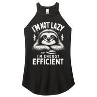 Funny Sloth Stuff IM Not Lazy Energy Efficient Nap Lovers Women's Perfect Tri Rocker Tank