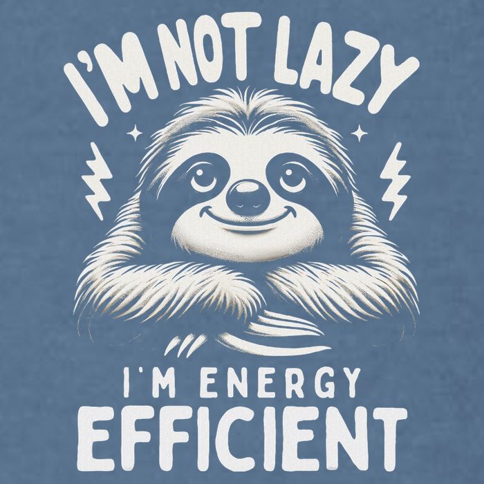 Funny Sloth Stuff IM Not Lazy Energy Efficient Nap Lovers Garment-Dyed Sweatshirt