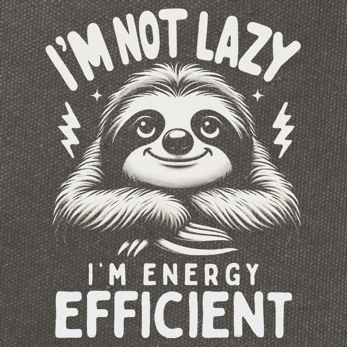 Funny Sloth Stuff IM Not Lazy Energy Efficient Nap Lovers Cotton Canvas Backpack
