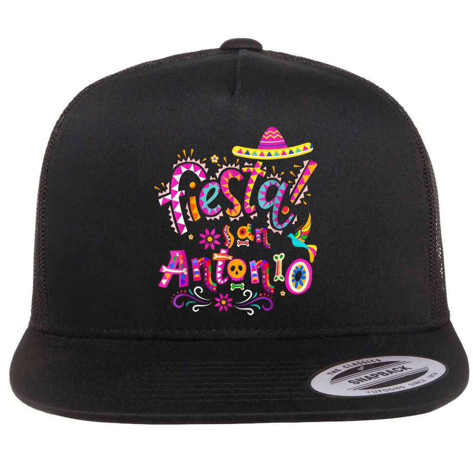 Fiesta Squad San Antonio Texas Cinco De Mayo Lets Fiesta  Flat Bill Trucker Hat
