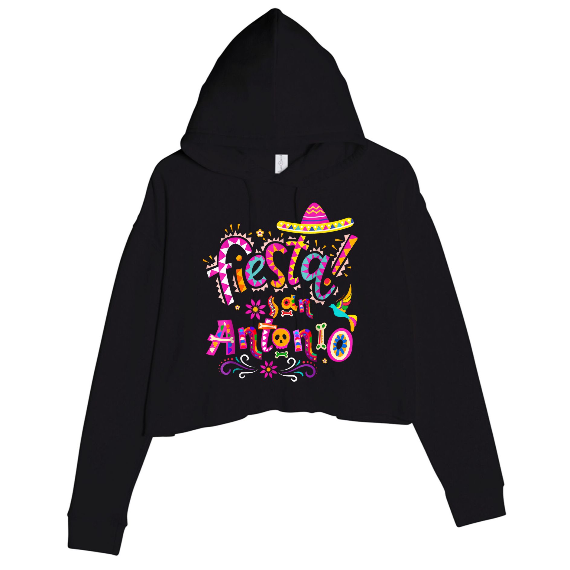 Fiesta Squad San Antonio Texas Cinco De Mayo Lets Fiesta  Crop Fleece Hoodie